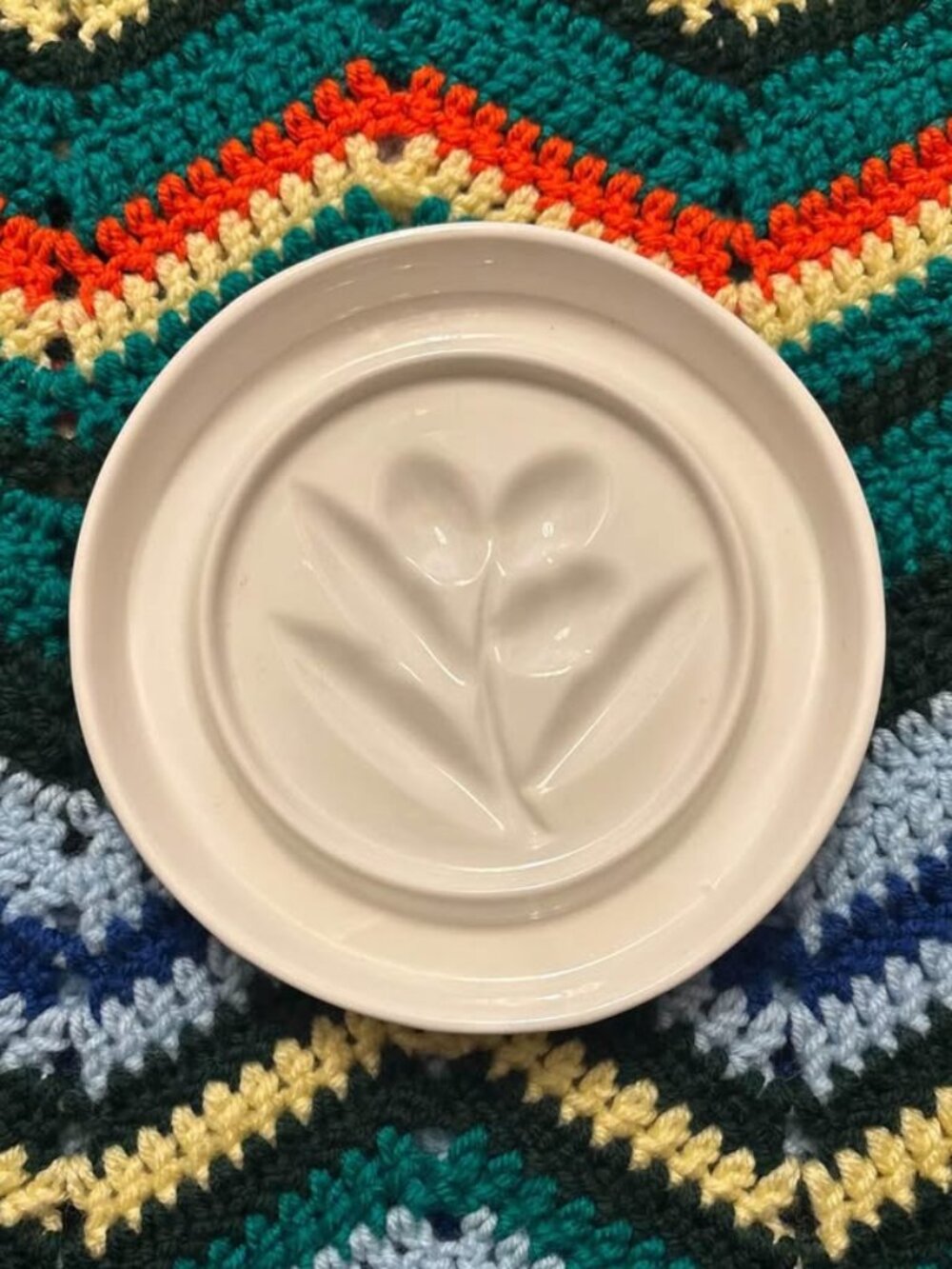 Artisano Designs Ceramic "Olive Branch" Oil & Balsamic Dipping Plate